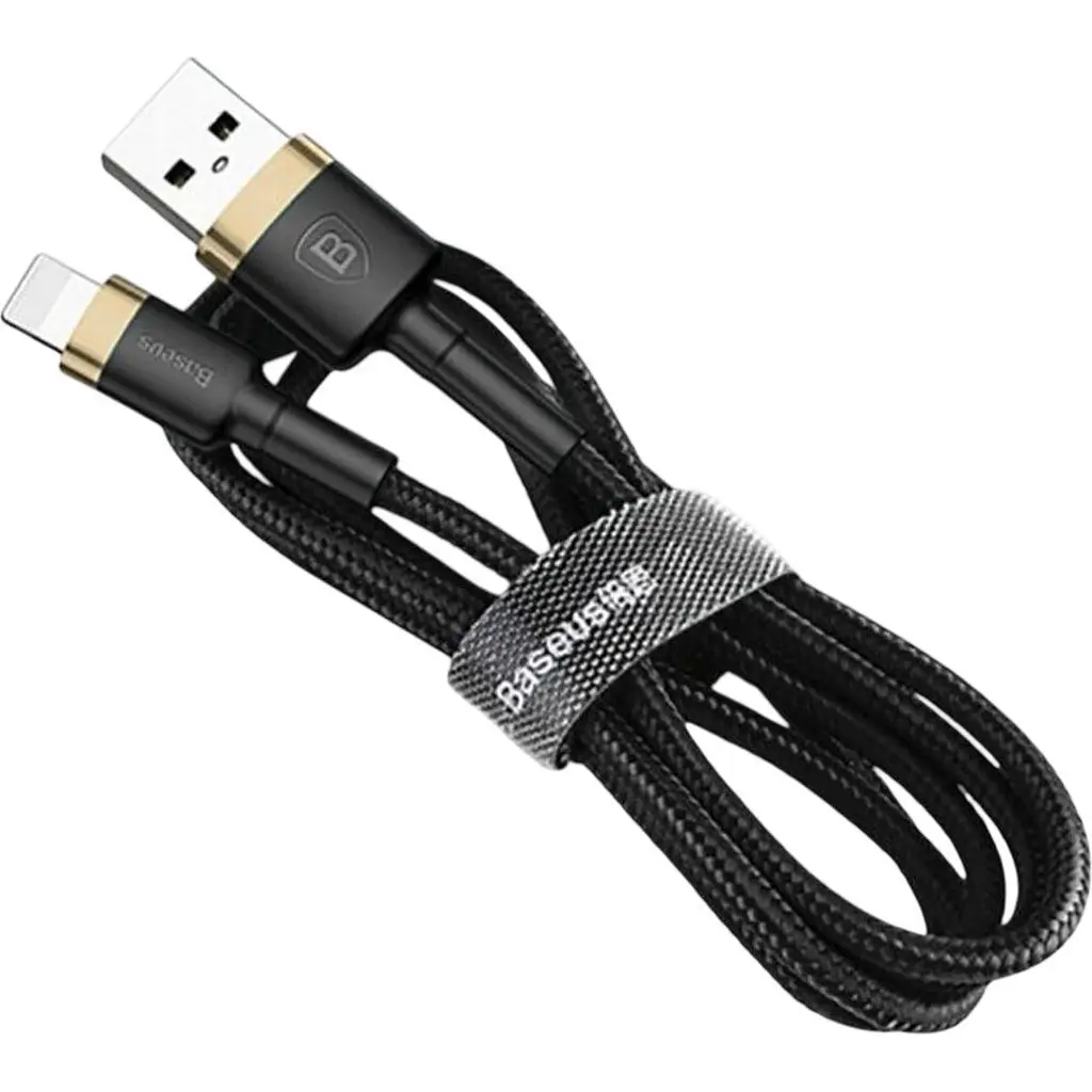 Кабель Baseus Cafule USB-A to Lightning 2m Black/Gold (CALKLF-CV1) [169521] - фото 3
