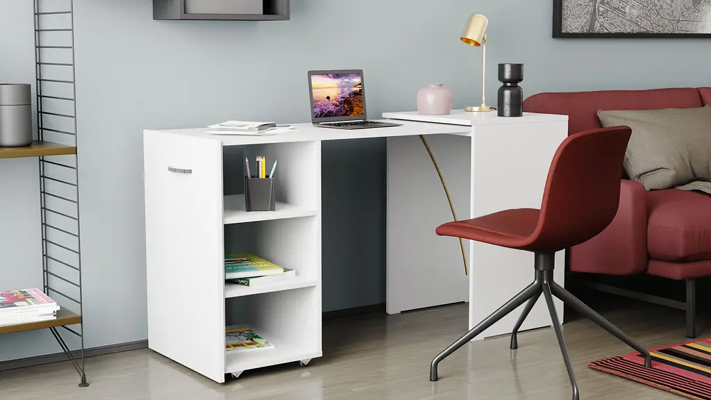 Стол-тумба трансформер Смарт 1/2 Ferrum-decor 750x1450x600 ДСП Белое 16 мм (FRD-105074) - фото 10