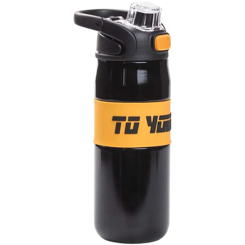 Термос спортивный TO YOUTH 680 мл с мундштуком, черный Yiwu HP-14-54B - фото 2