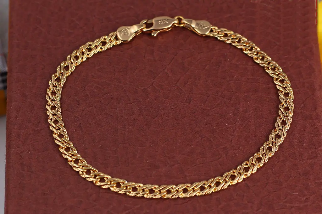 Браслет Xuping Jewelry ромб з огранюванням 19 см 4 мм золотистий