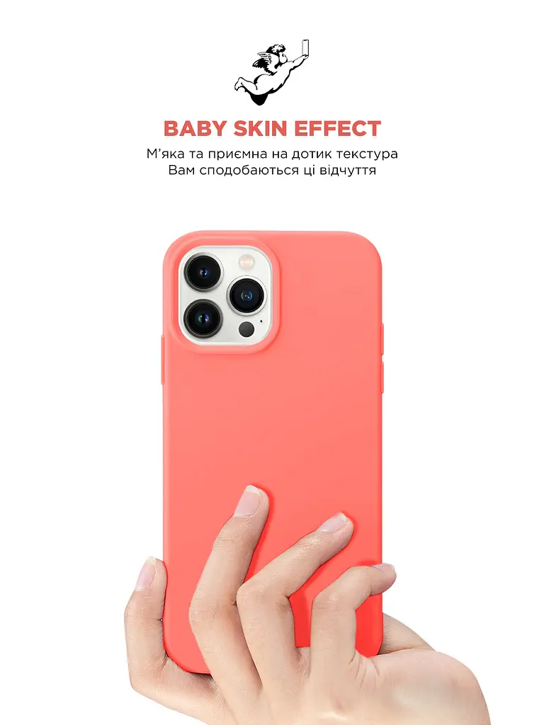 Силиконовый чехол для Apple iPhone 13 Pro, ICON2 Case, розовый, противоударный, панель, защита всего корпуса, матовая поверхность Soft Touch, выступает над дисплеем, совместим с защитными стеклами и пленками, с микрофиброй, ArmorStandart (ARM60489) - фото 8