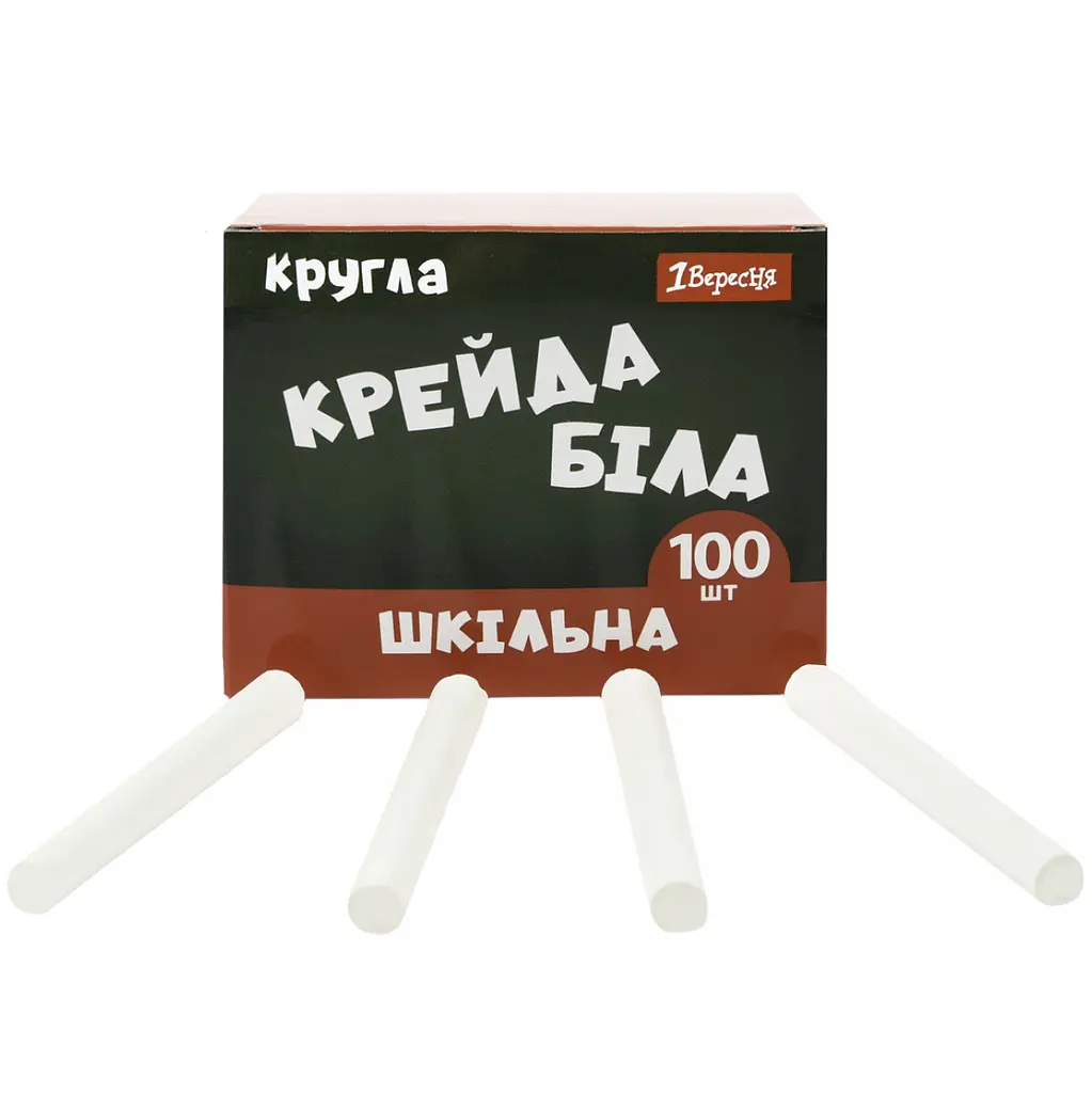 Крейда 1 Вересня Classic біла кругла 100 шт. (400572) - фото 2