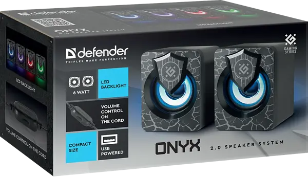 Акустика Defender 2.0 Onyx 6Вт USB Black (65038) - фото 8
