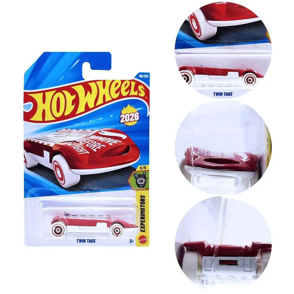 Базова машинка Hot Wheels Experimotors Twin Tags червона (5785) JJH64 - фото 4