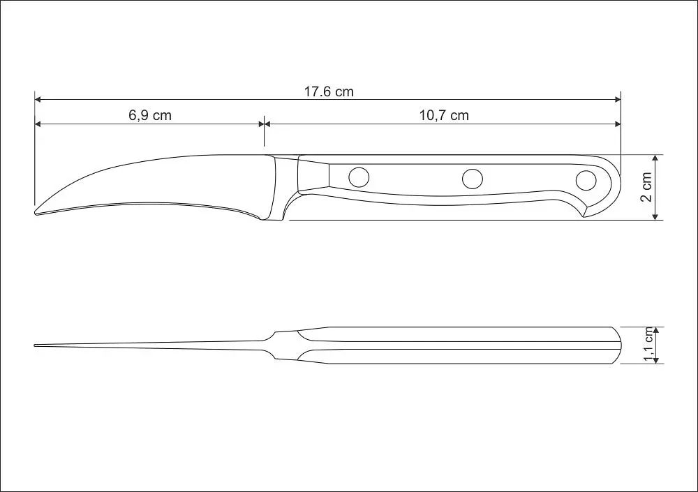 Ніж для очищення шкірки CENTURY, 76 мм TRAMONTINA kuh0015812 - фото 6
