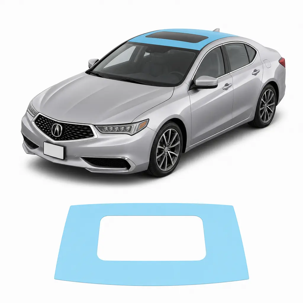 Антигравійна захисна бронеплівка за лекалами для Acura TLX I facelift 2018-2020 - зона даху