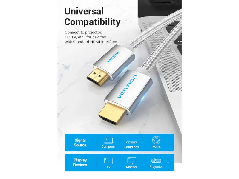 Кабель Vention HDMI to HDMI v2.0 10m Silver (AABIL) - фото 6