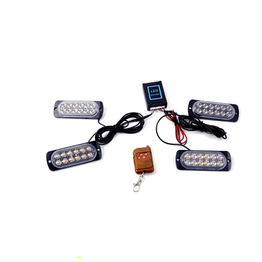 Страбоскоп Світлодіодний 12-24V / LED 4 шт. / 12 Режимів / Синій (BS-1-4-6LED B) - фото 3