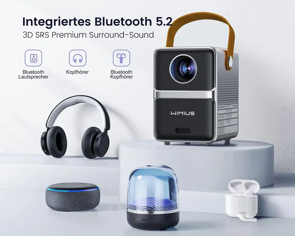Проектор WiMiUS P61 HD Wi-Fi Bluetooth - фото 3