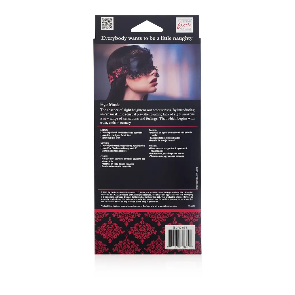 Маска на глаза Scandal Eye Mask 127 см черный с красным - фото 5