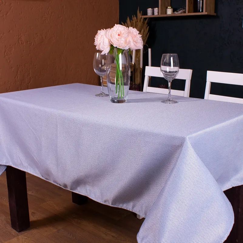 Скатертина MirSon №303 Jacquard blue 280x170 см жакард - фото 2