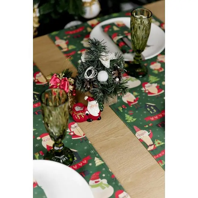 Салфетка Прованс Санта на зеленом 40х40 см (35754) - фото 3