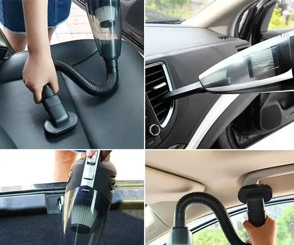 Портативний пилосос для автомобіля зі змінними насадками, чорний, 120W, 12V - фото 5