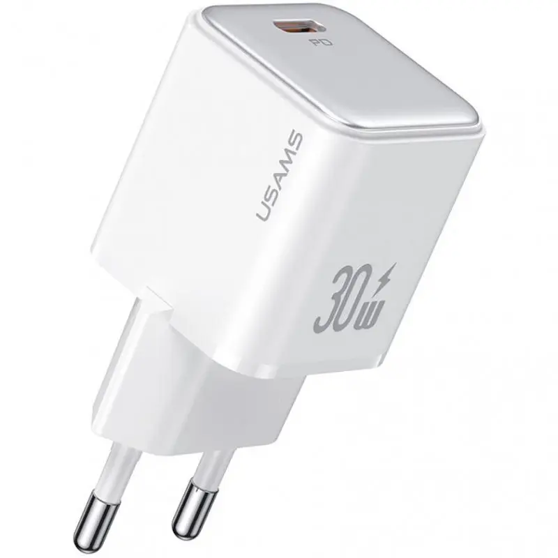 МЗП US-CC186 PD30W (1USB-C) + кабель Type-C to Lightning White Usams teh0029651 - фото 2