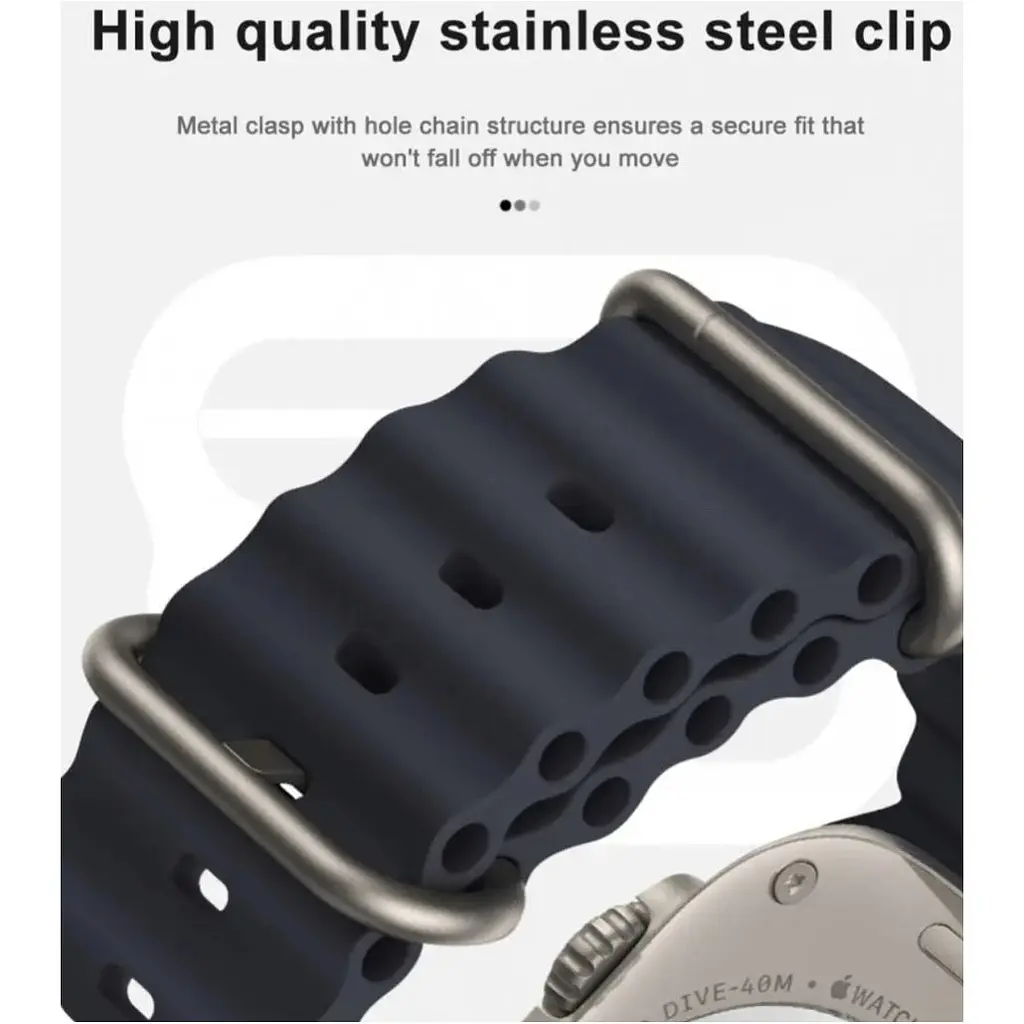 Ремінець Ocean Band для Apple Watch 42/44/45/46/49mm Charcoal Gray [114390] - фото 8