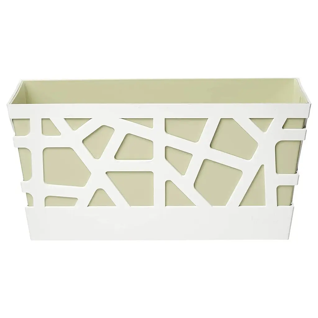 Вазон Idel Flowerbox, 40 см, фісташковий з білим (730041) - фото 2