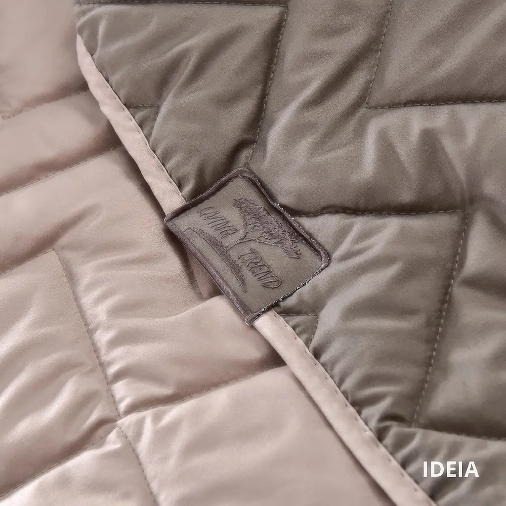 Покривало Ideia Izzi двостороннє 240х260 см сіро-бежеве (8-34587) - фото 5