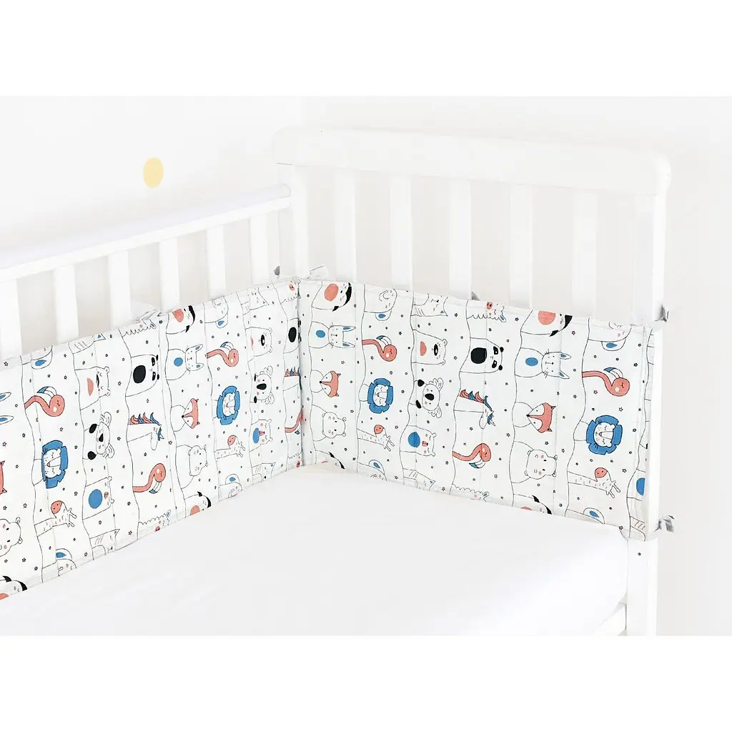 Бортики в дитяче ліжечко Cosas Animals White 30 х 180 см (WeltBed_AnimalsCord) - фото 2