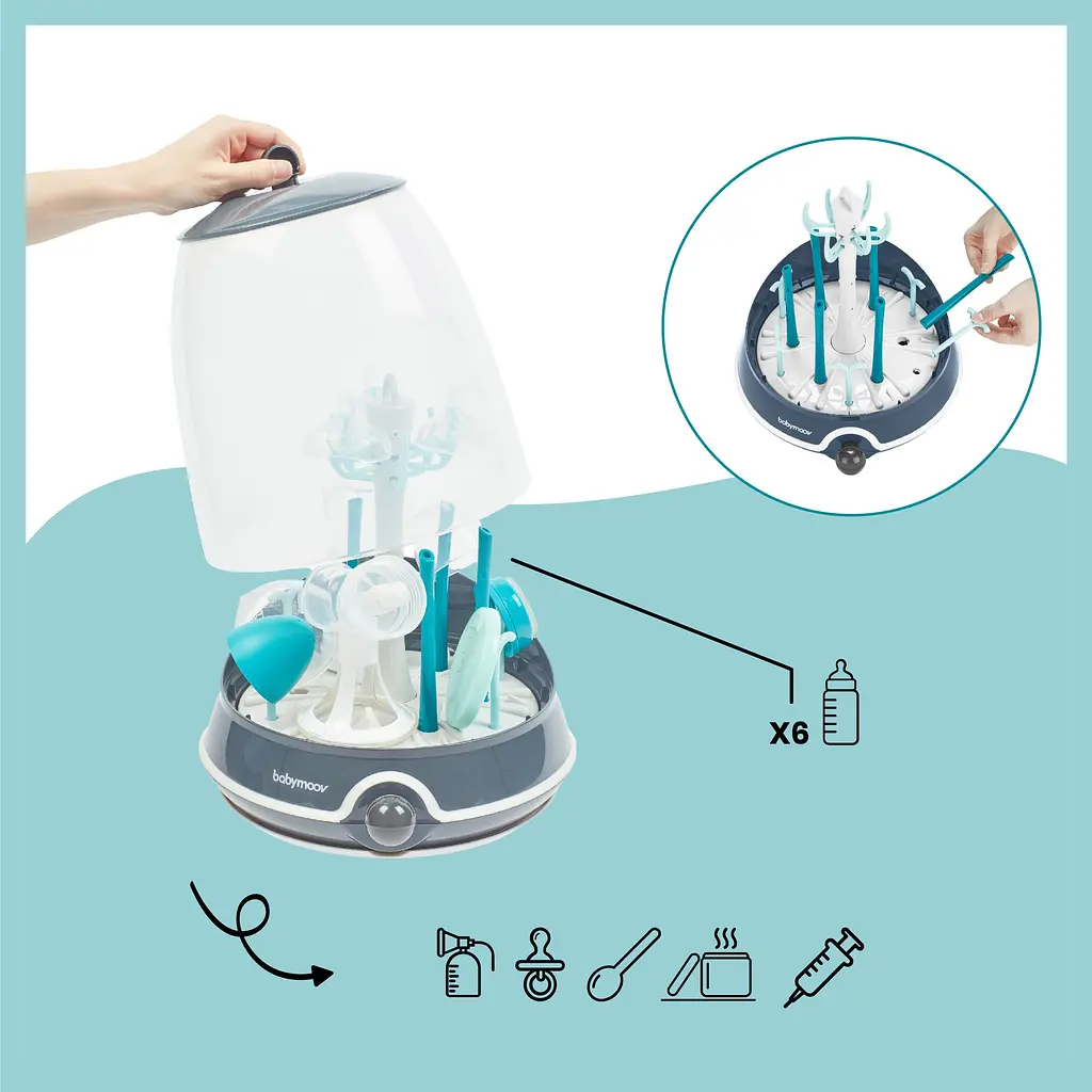 Стерилизатор Babymoov Turbo steam sterilizer синий (A003110) - фото 6