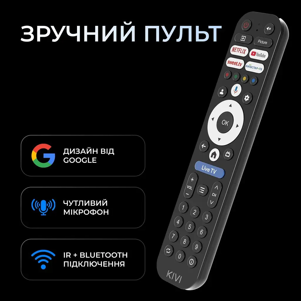Телевізор Kivi F800KB 40` LCD FHD (40F800KB) [174538] - фото 11