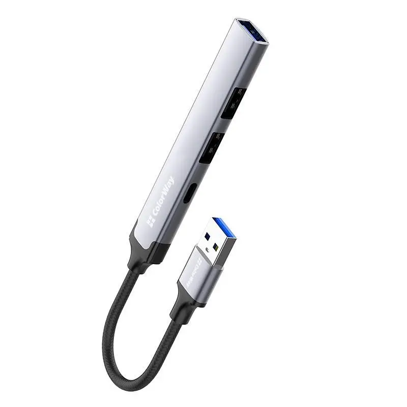 USB-хаб СolorWay USB-A 4-в-1 USB2.0х3/USB3.0 (CW-HUB05) - фото 9