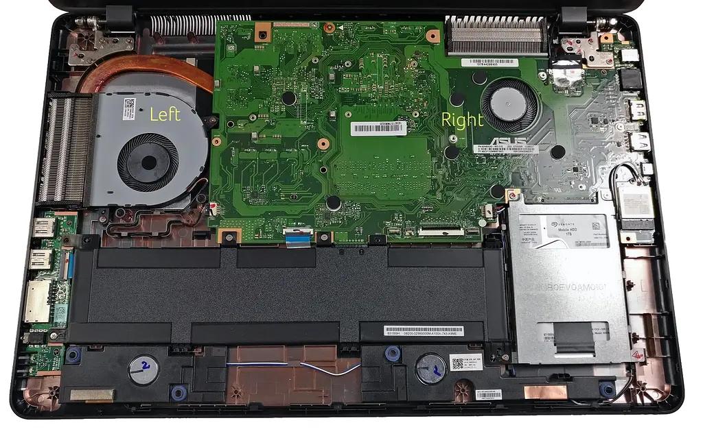 Вентилятор Asus кулер (правий) для моделей ноутбука A705, D705, F705, M705, N705, R702, X704, X705 (13NB0GA0P01011) Asus, 5V, 4pin - фото 3