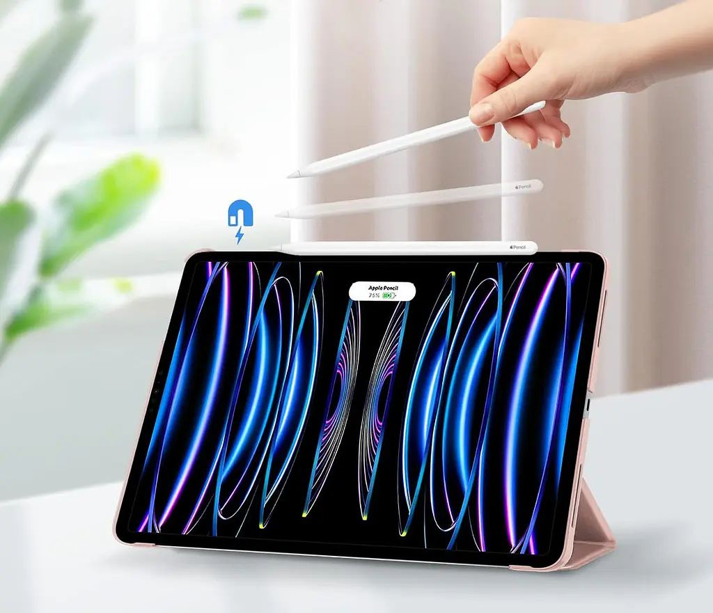 Чохол-книжка BeCover Tri Fold Hard для Apple iPad Air 13" M2 2024 Рожевий (711724) - фото 4