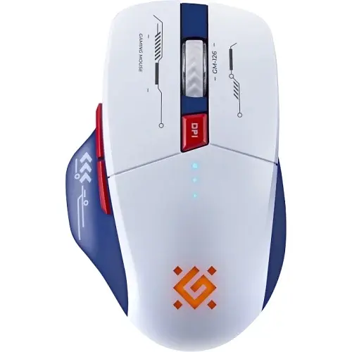 Миша бездротова Tisa GM-126, White/Blue, Bluetooth / 2.4 GHz / USB, оптична Defender teh0028186