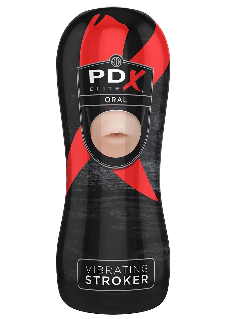 Мастурбатор Pipedream Stroker Oral з вібрацією тілесний - фото 2