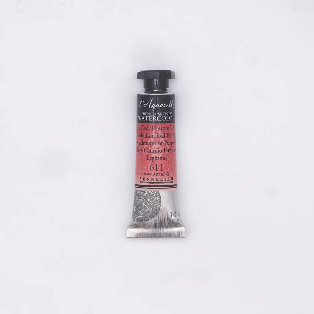 Акварельна фарба Sennelier L'Aquarelle, 10 мл, S4, Кадмій пурпурово-червоний (Cadmium Red Purple)