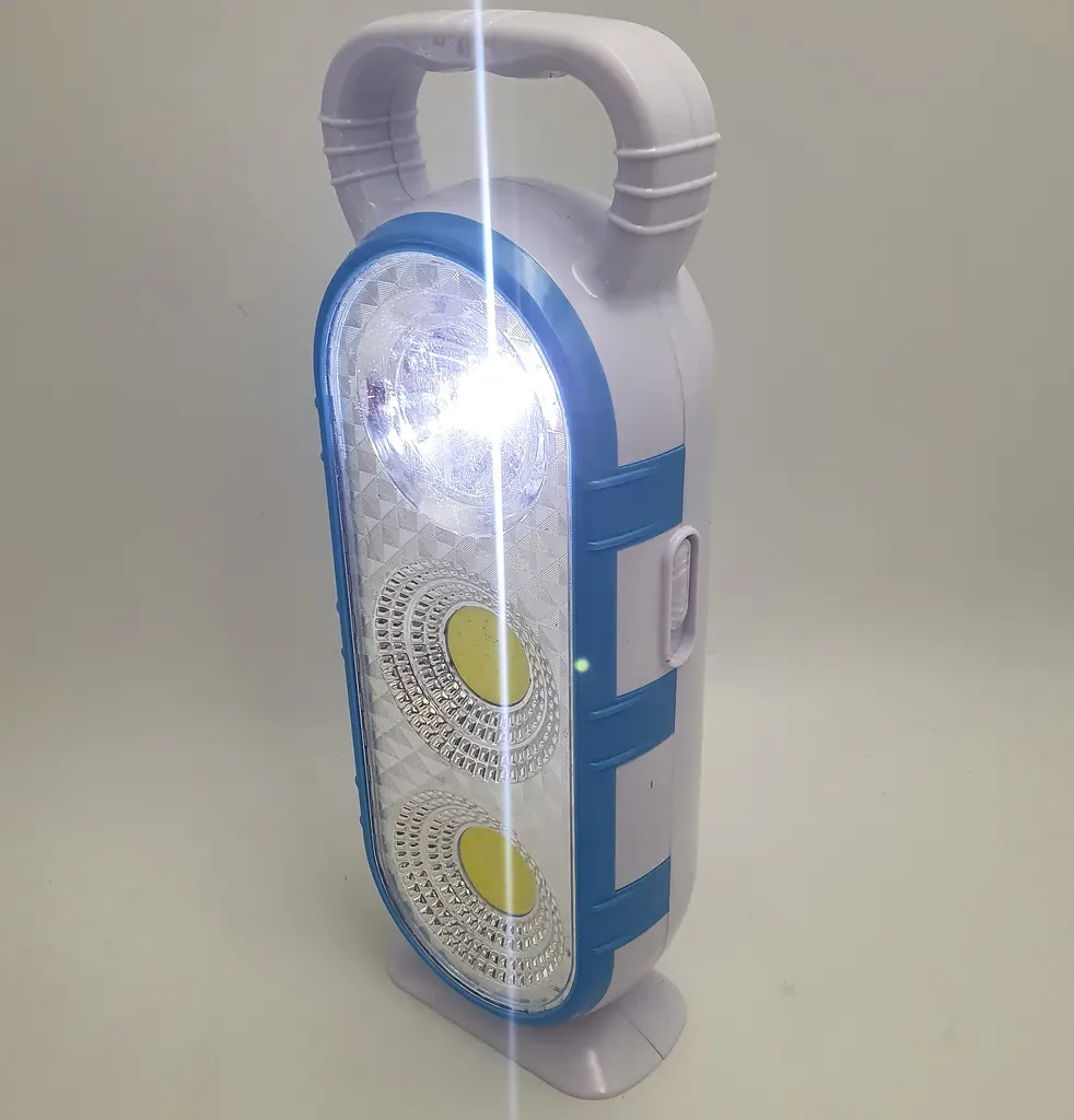 Акумуляторний LED ліхтар та 2 COB лампи прожектор з сонячною панеллю USB вихід та функція Power bank Feiteng 7122 - фото 6
