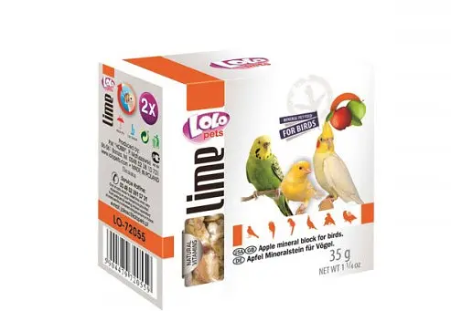 Мінеральний камінь для птахів Lolo Pets з яблуком 35 г LO-72055 - фото 2