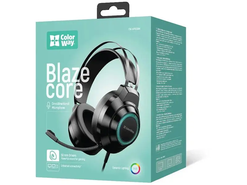 Навушники з мікрофоном ColorWay BlazeCore RGB Black (CW-HPG03BK) - фото 8