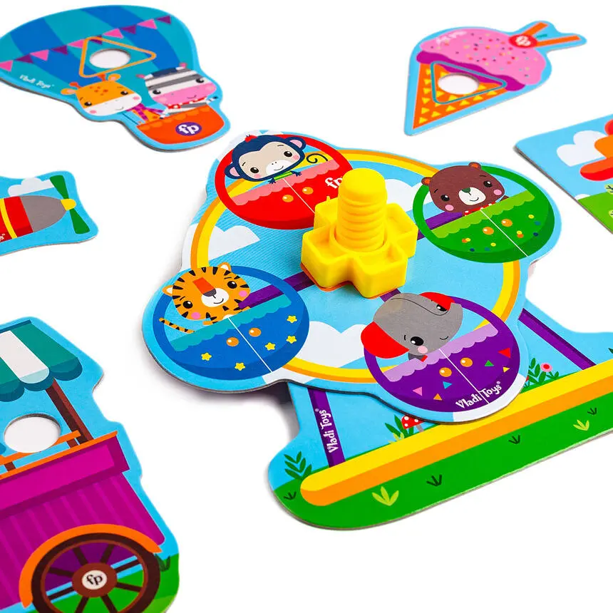 Гра-конструктор з болтами @Fisher-Price. Парк розваг@ Vladi Toys VT2905-21 Укр - фото 3