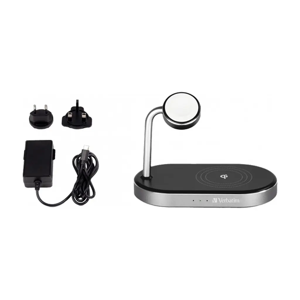 Зарядний пристрій Verbatim 3in1 Apple Watch and iPhone Charging Stand (49556) - фото 7