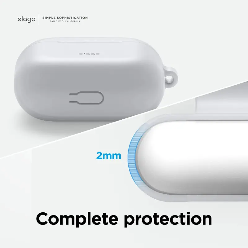 Чохол Elago Hang Silicone Case Nightglow Blue для Airpods 3rd Gen білий (EAP3HG-HANG-LUBL) - фото 4