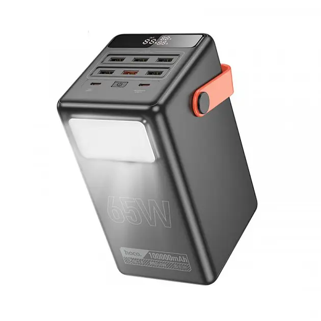 Аккумулятор портативный Hoco DB03 Max Centurion 65W 100000mAh черный - фото 3