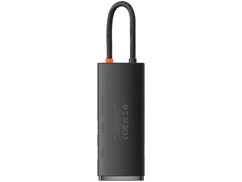 Мультипортовий адаптер BASEUS Lite Series 6-Port USB-A HUB Black (WKQX050001) - фото 3