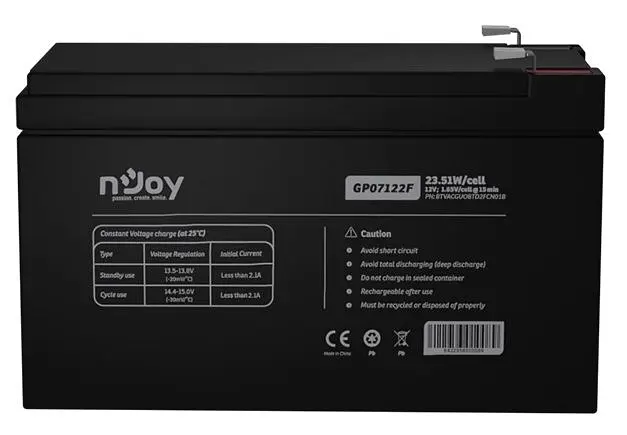 Аккумуляторная батарея Njoy 12V 7AH (BTVACGUOBTD2FCN01B) AGM (GP07122F) - фото 4