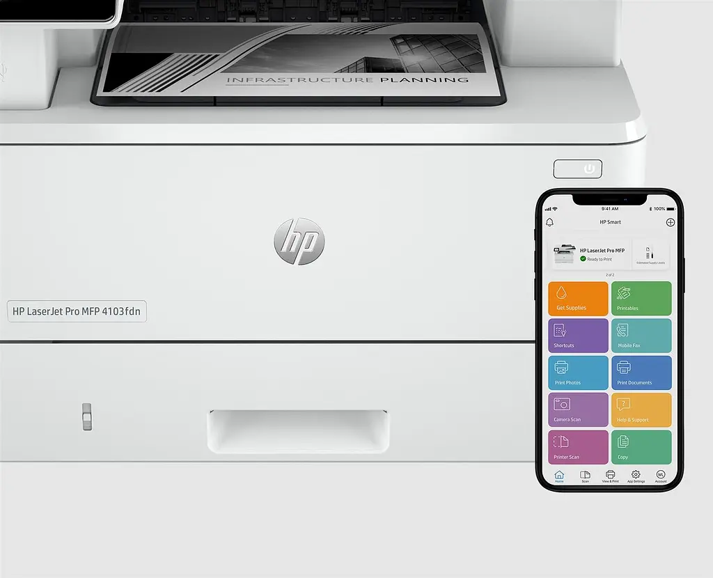 Багатофункційний пристрій А4 HP LaserJet Pro 4103fdn (2Z628A) - фото 2