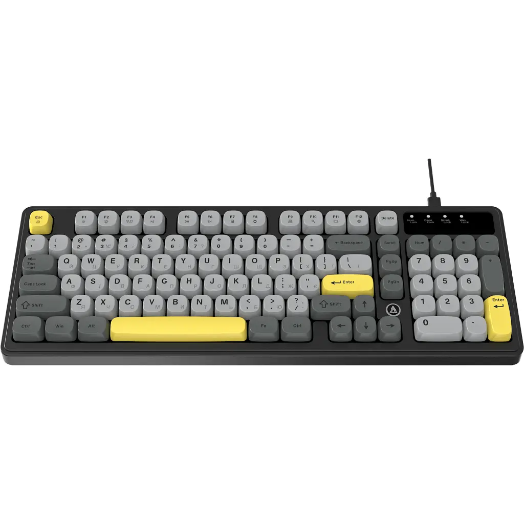 Клавіатура Ajazz AF98 USB UA Black/Grey/Yellow (AF98-BGY) - фото 4