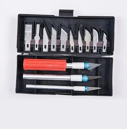 Скальпель Knife Set A-313 13 in 1 зі змінними лезами (W)