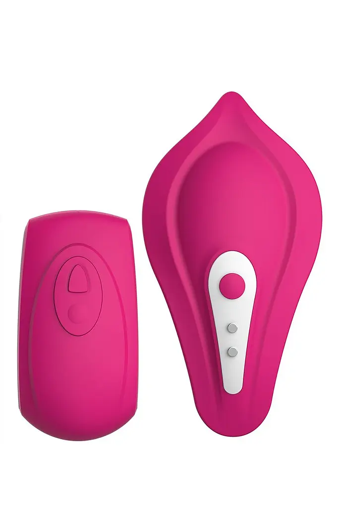 Вібратор у трусики Liebe Panty Vibe Recargable Cerise, нагрів до 39 °C, пульт, трусики S-M в комплекті - фото 2