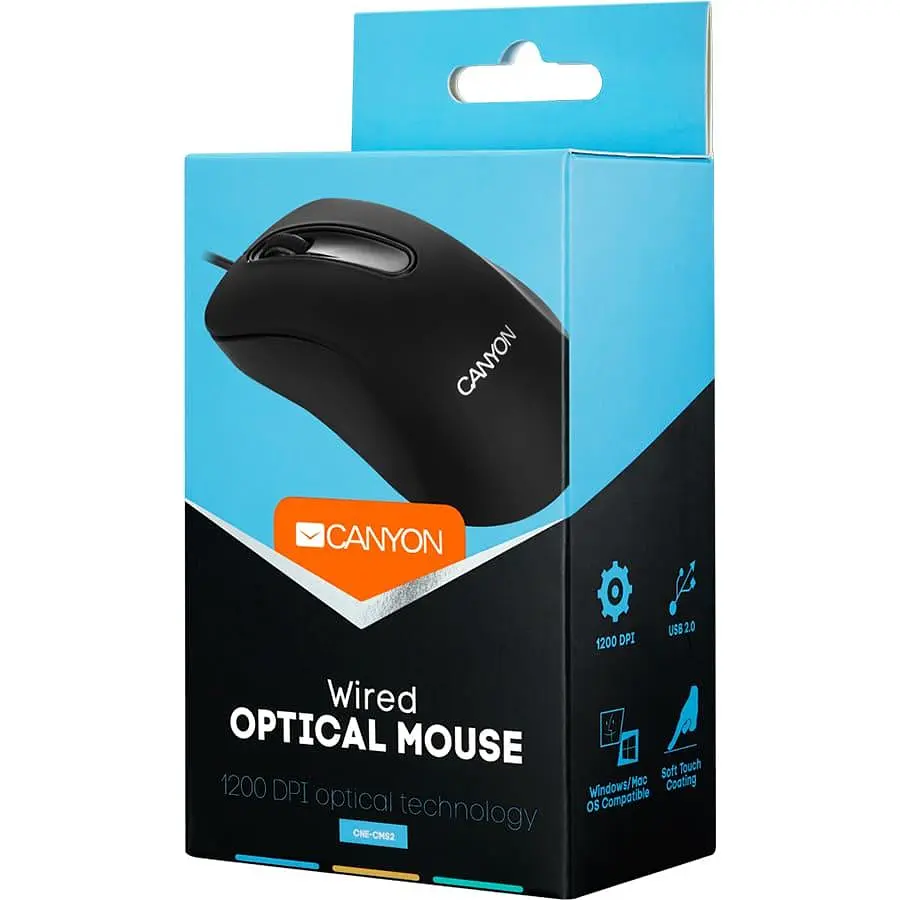Мышь Canyon CNE-CMS2 USB Black (CNE-CMS2) - фото 3