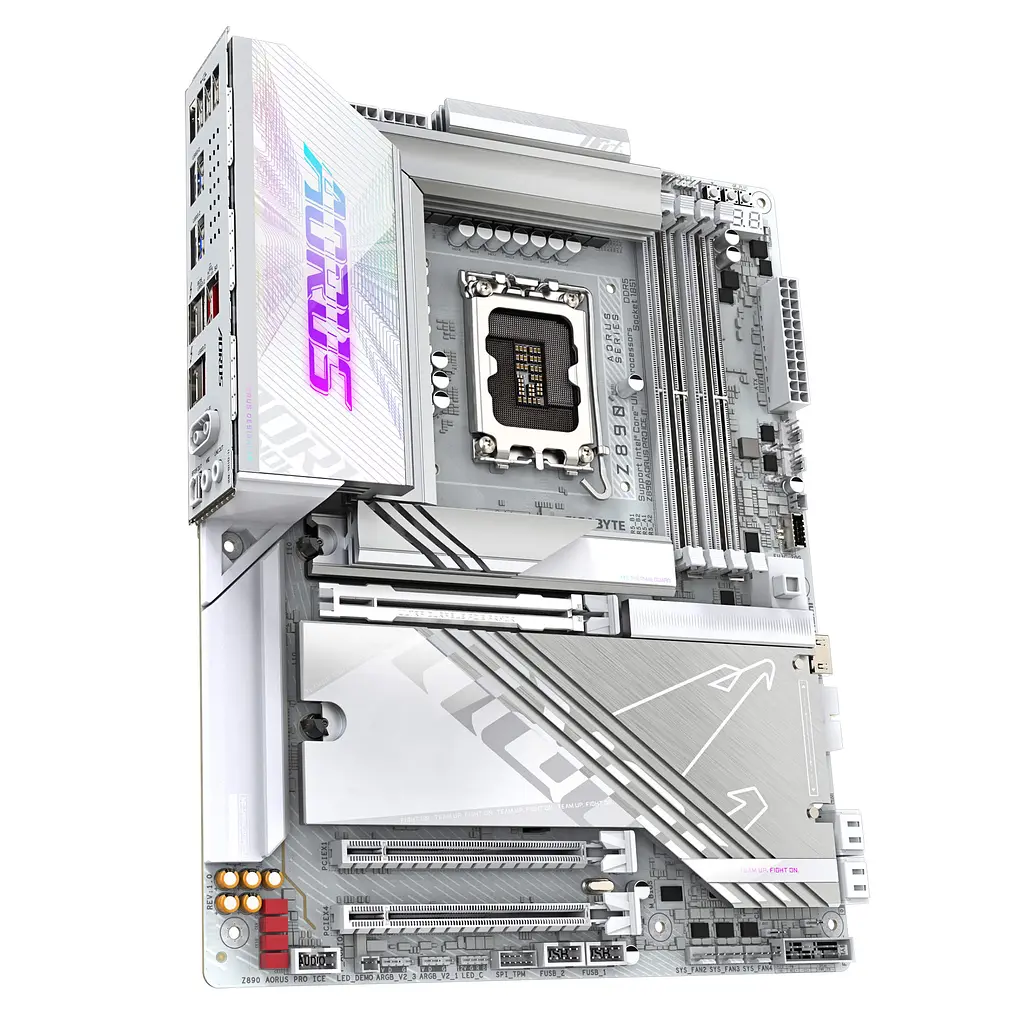 Gigabyte Материнська плата Z890 AORUS PRO ICE s1851 Z890 4xDDR4 M.2 Wi-Fi BT HDMI DP ATX - фото 2