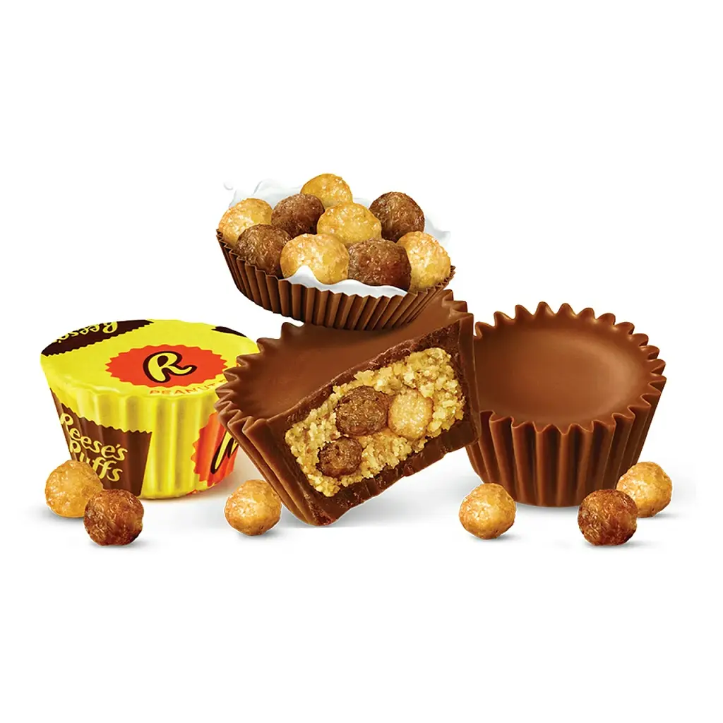 Цукерки Reese's Milk Chocolate Peanut Butter Stuffed With Peanuts Crunchy Miniature Cups 272 г - фото 2