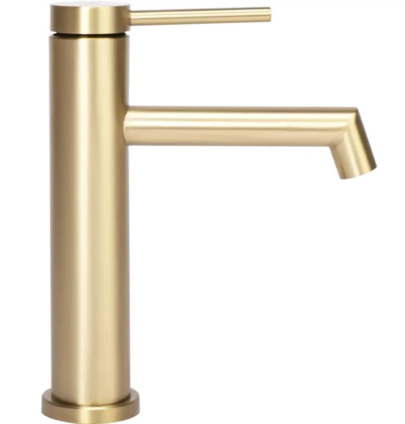 Змішувач для умивальника Rea Foss gold brushed низький (REA-B5316) - фото 4