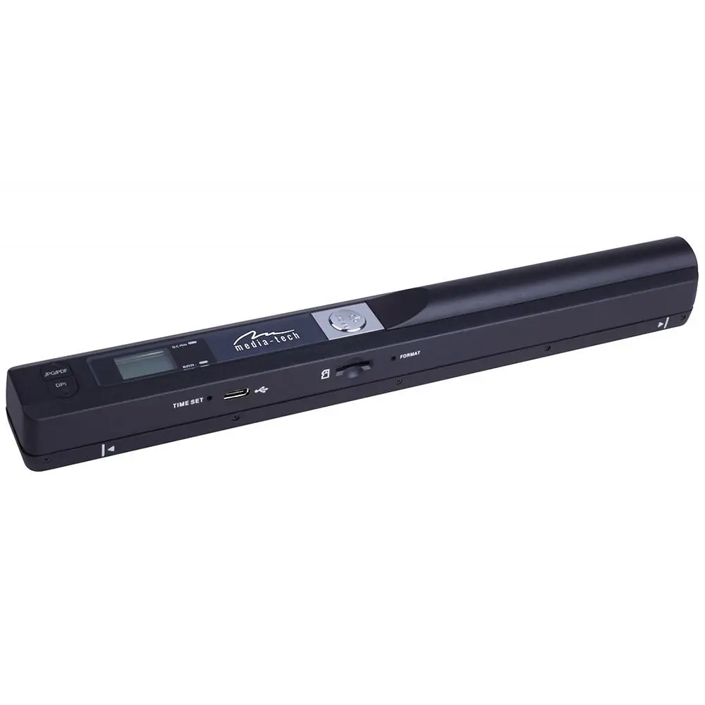 Сканер A4 Media-Tech ScanLine MT4090 (900 dpi, USB, Micro SD, портативний, 2 бат-ки АА, OCR, чорний) (MT4090) - фото 2