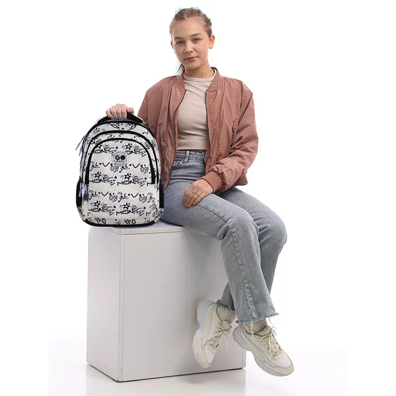 Рюкзак GoPack Teens 162M-1 Чорно-молочний (GO26-162M-1) - фото 17