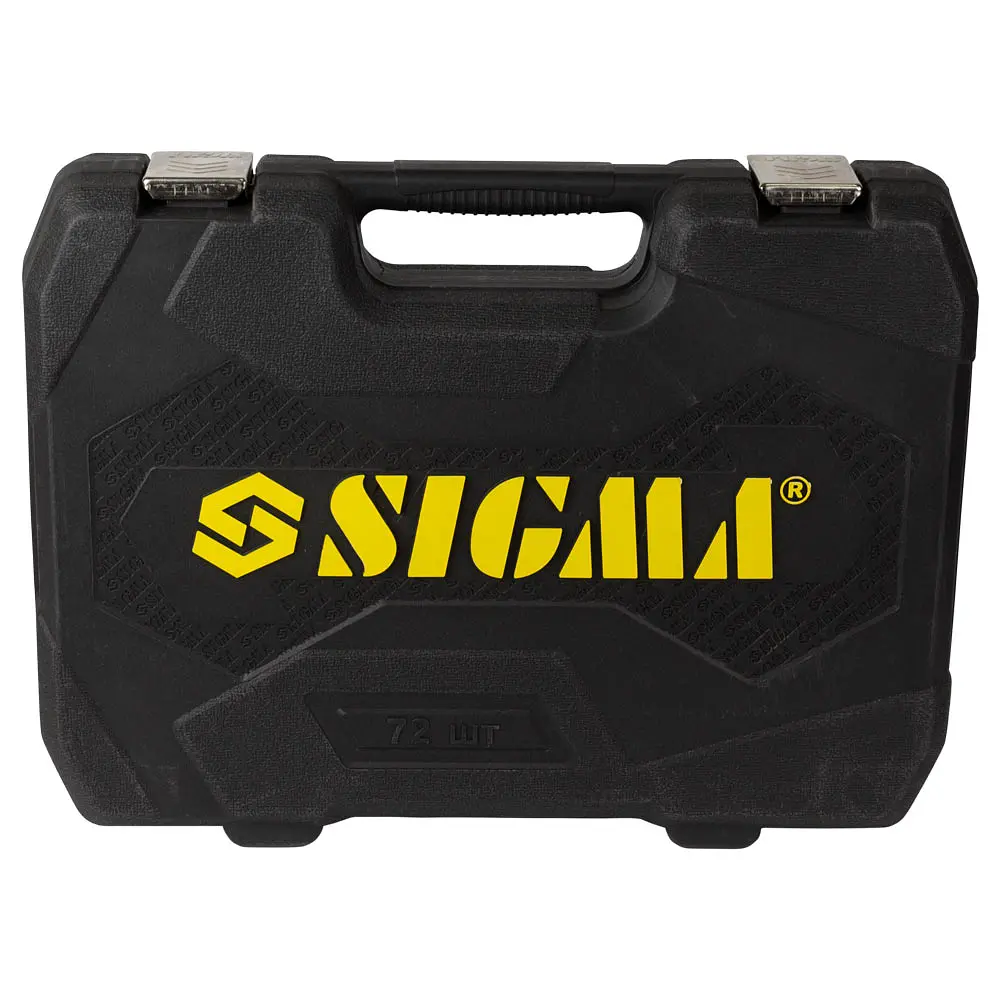 Набір насадок торцевих і біт Sigma 1/4", 1/2" 72 шт CrV mid (6003741) - фото 3